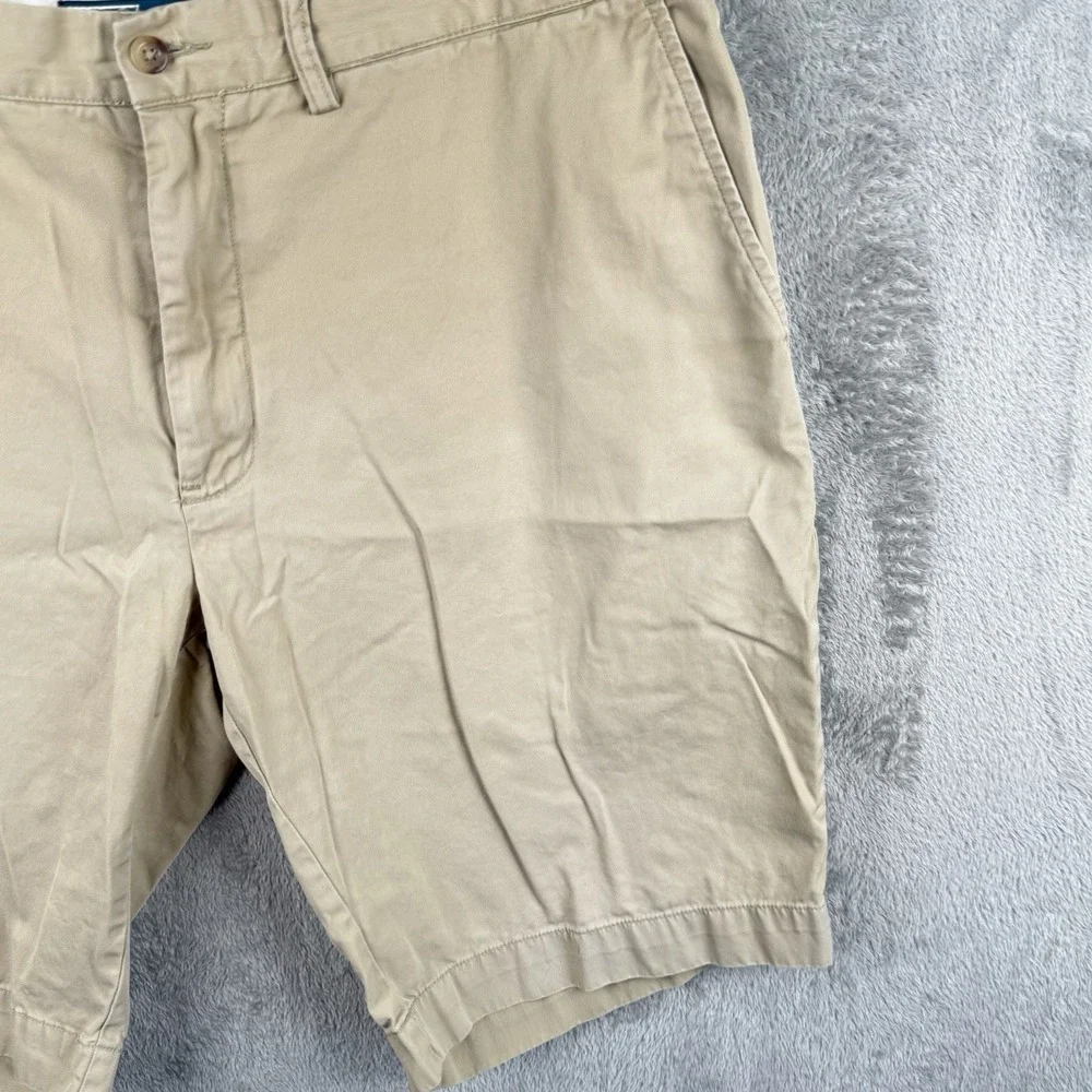 Polo Ralph Lauren Chino Shorts Mens 38 Tan Khaki Cotton 10'' Inseam‎ Logo Preppy